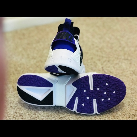 NIKE AIR HUARACHE RUN DRIFT PREM WHITE/HYPER GRAPE - Picture 4 of 7